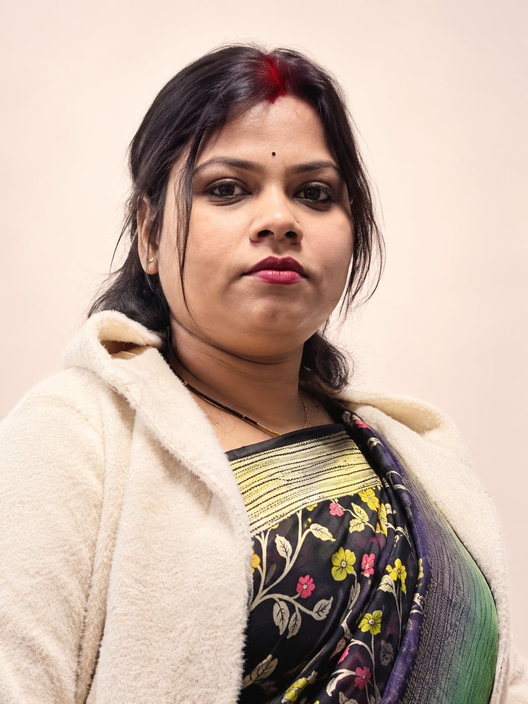 Before Face Yoga result — Student before and after keeping Face Yoga as part of class